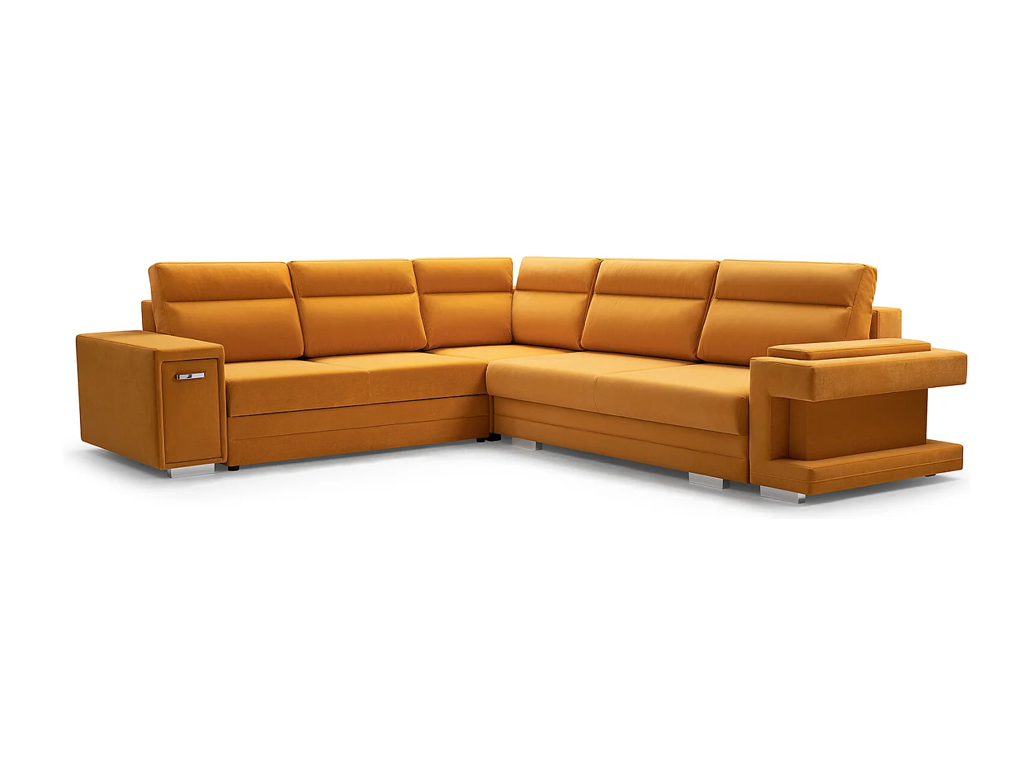 Ecksofa A2 Mit Schlaffunktion Und Bettkasten, Schlafsofa Mit Stauraum, Anpassbare Seiten, Modernes Design Linke Seite, 305x272x90 cm, BEIGE