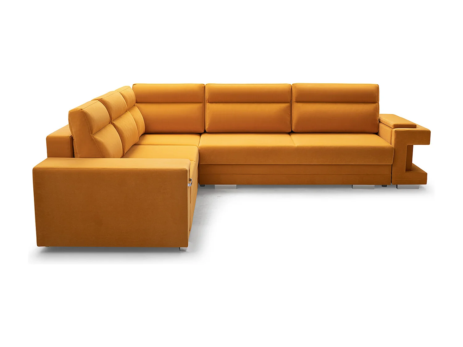 Ecksofa A2 Mit Schlaffunktion Und Bettkasten, Schlafsofa Mit Stauraum, Anpassbare Seiten, Modernes Design Linke Seite, 305x272x90 cm, BEIGE