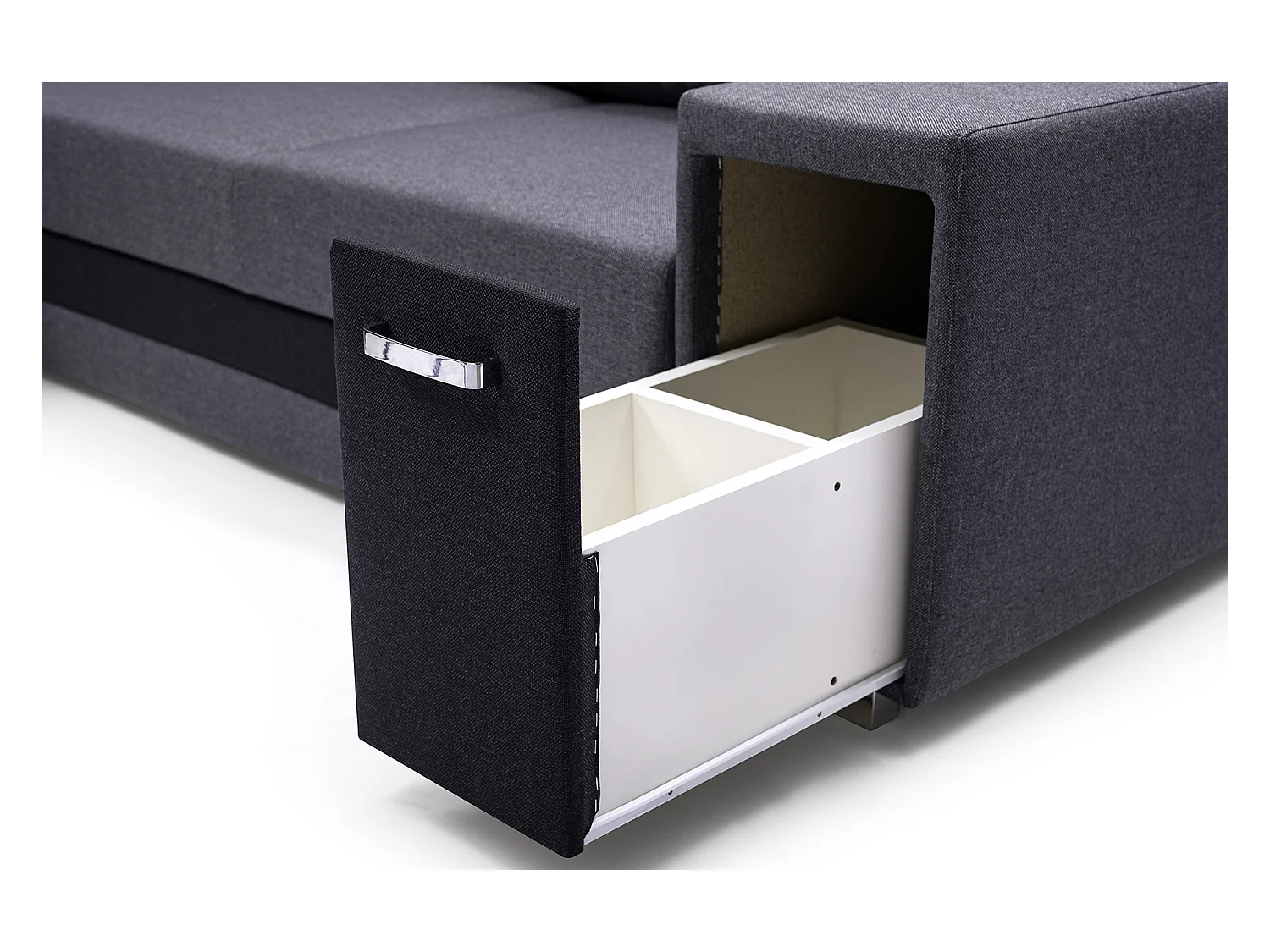 Ecksofa A2 Mit Schlaffunktion Und Bettkasten, Schlafsofa Mit Stauraum, Anpassbare Seiten, Modernes Design Linke Seite, 305x272x90 cm, HELLGRAU