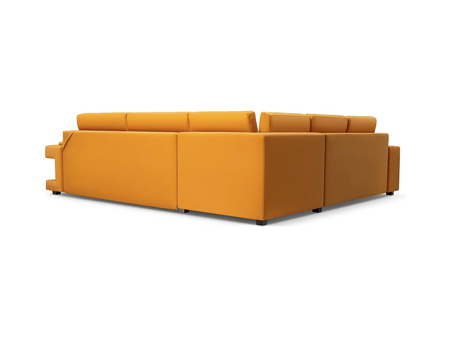 Ecksofa A2 Mit Schlaffunktion Und Bettkasten, Schlafsofa Mit Stauraum, Anpassbare Seiten, Modernes Design Linke Seite, 305x272x90 cm, GRAFIT