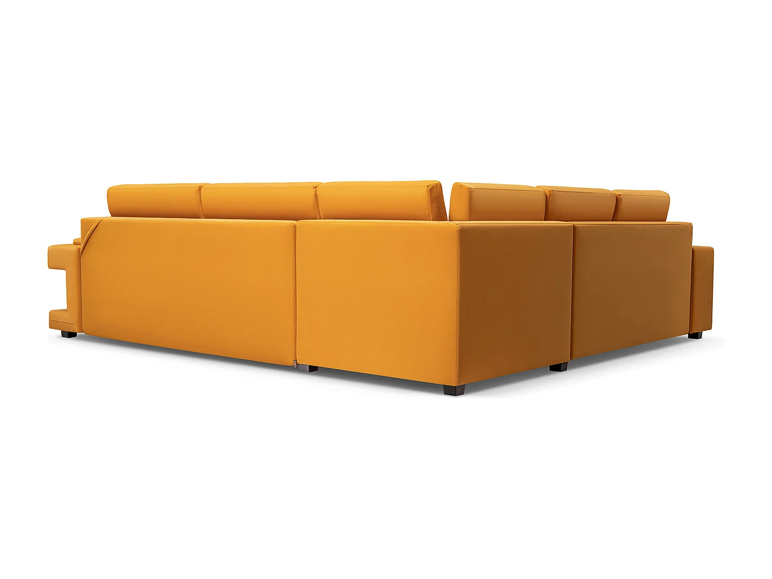 Ecksofa A2 Mit Schlaffunktion Und Bettkasten, Schlafsofa Mit Stauraum, Anpassbare Seiten, Modernes Design Linke Seite, 305x272x90 cm, GRAFIT