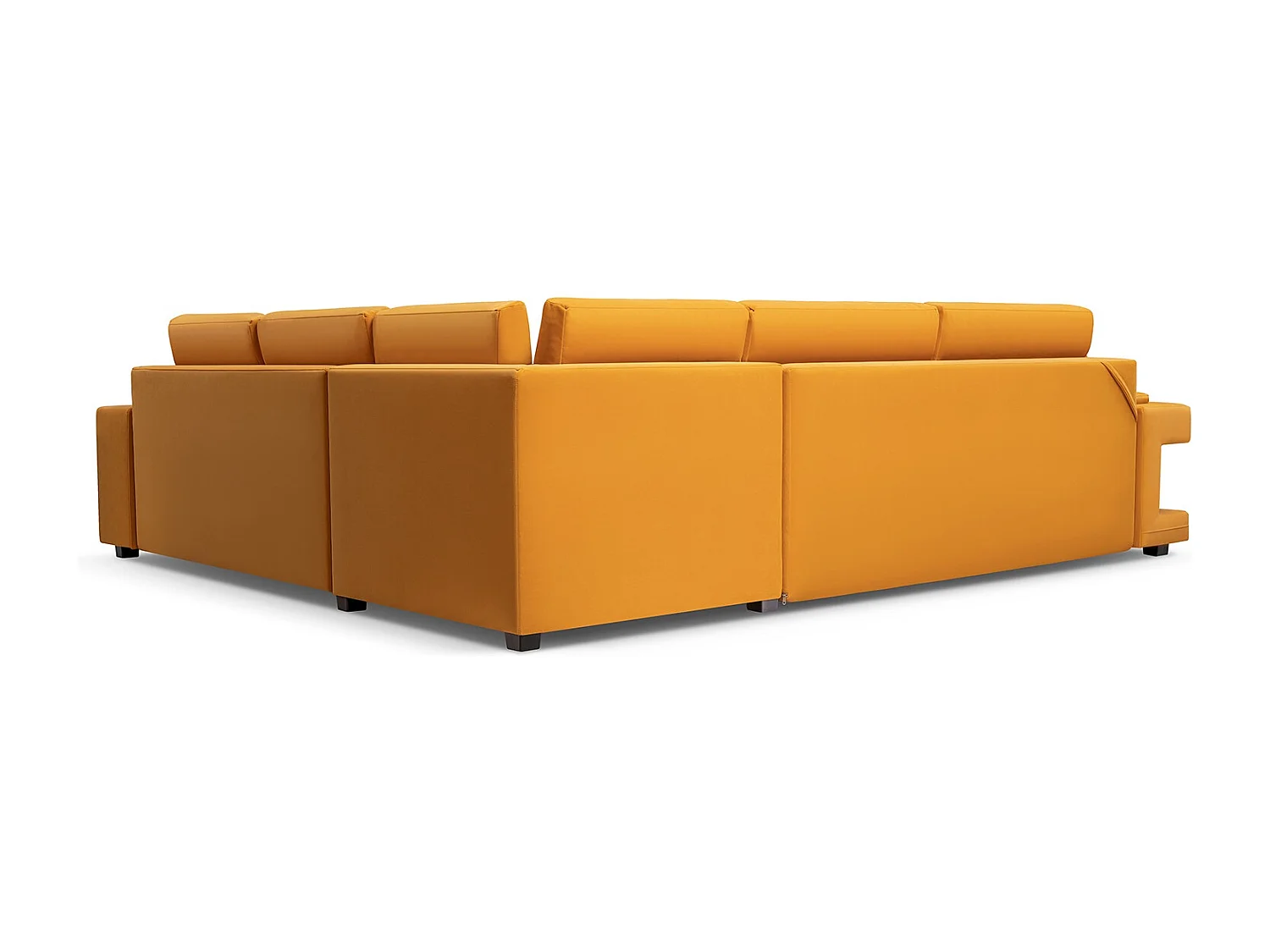 Ecksofa A2 Mit Schlaffunktion Und Bettkasten, Schlafsofa Mit Stauraum, Anpassbare Seiten, Modernes Design Rechte Seite, 305x272x90 cm, BLAU