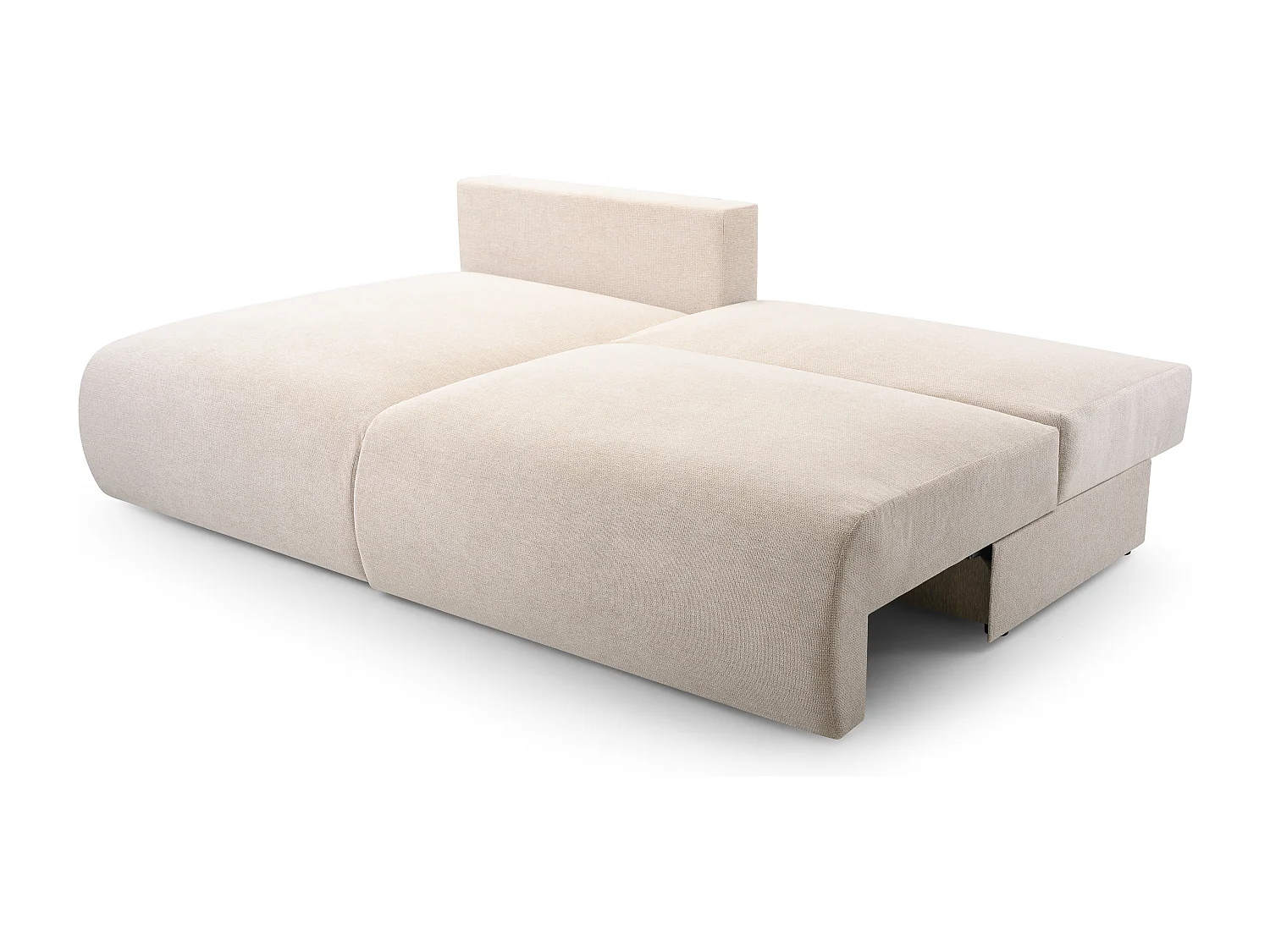 Narożnik MILENA z funkcją spania, pojemnikiem i hydrofobową tkaniną ARAGON – sofa 223x150x95 cm – lewy, szary