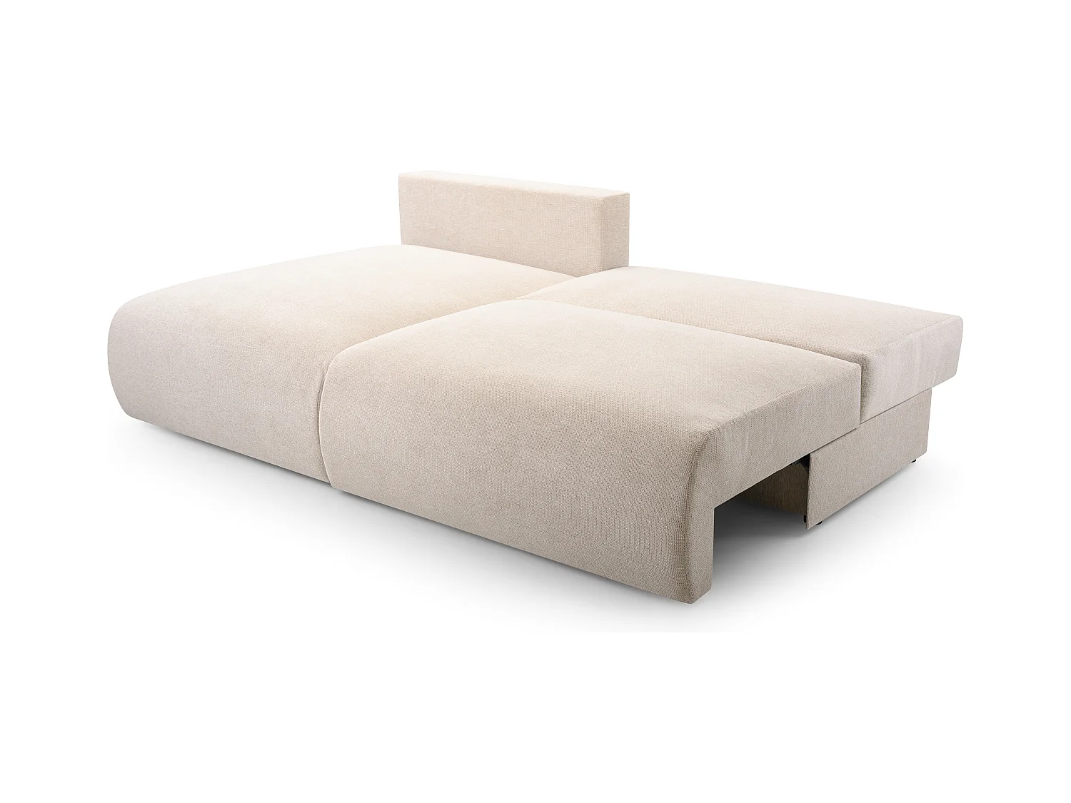 Ecksofa MILENA mit Schlaffunktion, Bettkasten & ARAGON-Stoff – 223x150x95 cm – Links Grün