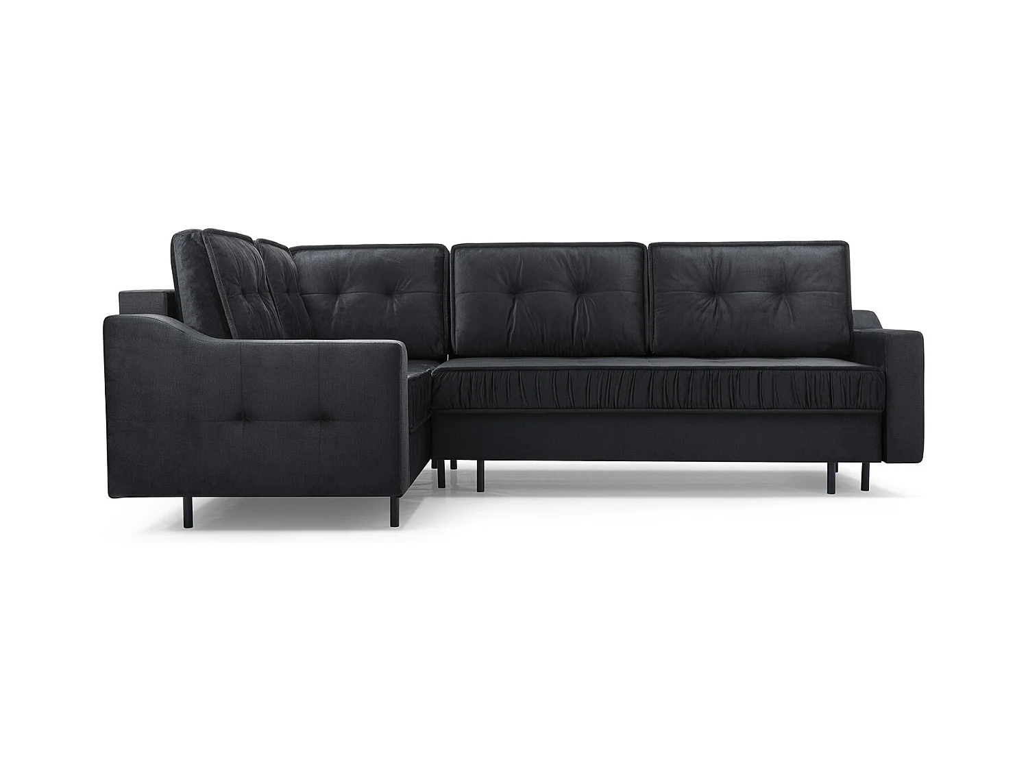 Ecksofa Akita mit Schlaffunktion & Bettkasten – Modernes Schlafsofa | Rechts 289x185x105 cm ROT