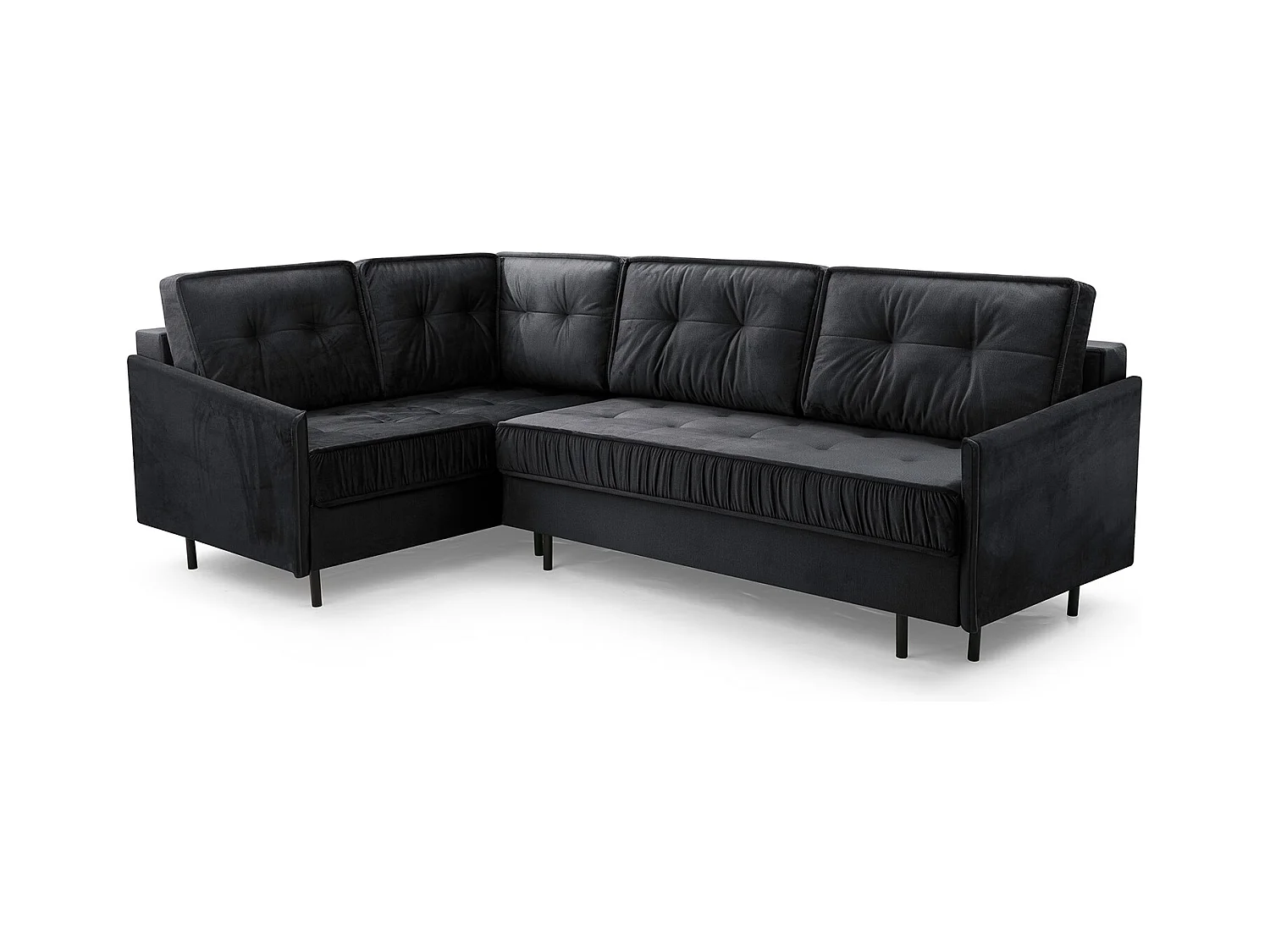 Ecksofa Akita mit Schlaffunktion & Bettkasten – Modernes Schlafsofa | Rechts 289x185x105 cm ROT