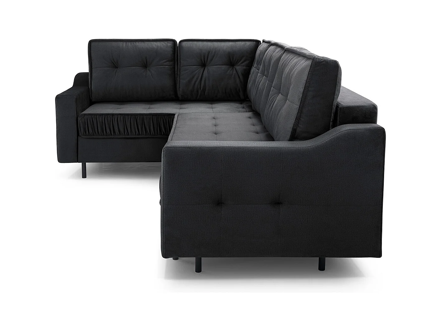 Ecksofa Akita mit Schlaffunktion & Bettkasten – Modernes Schlafsofa | Rechts 289x185x105 cm ROT