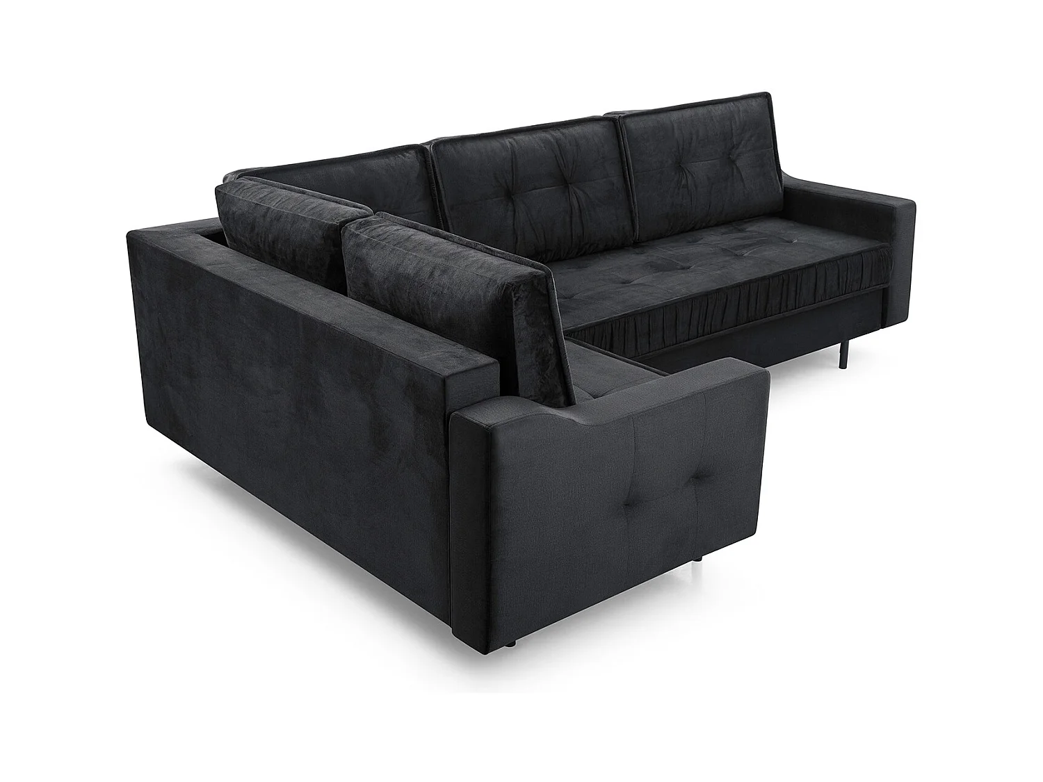 Ecksofa Akita mit Schlaffunktion & Bettkasten – Modernes Schlafsofa | Rechts 289x185x105 cm ROT