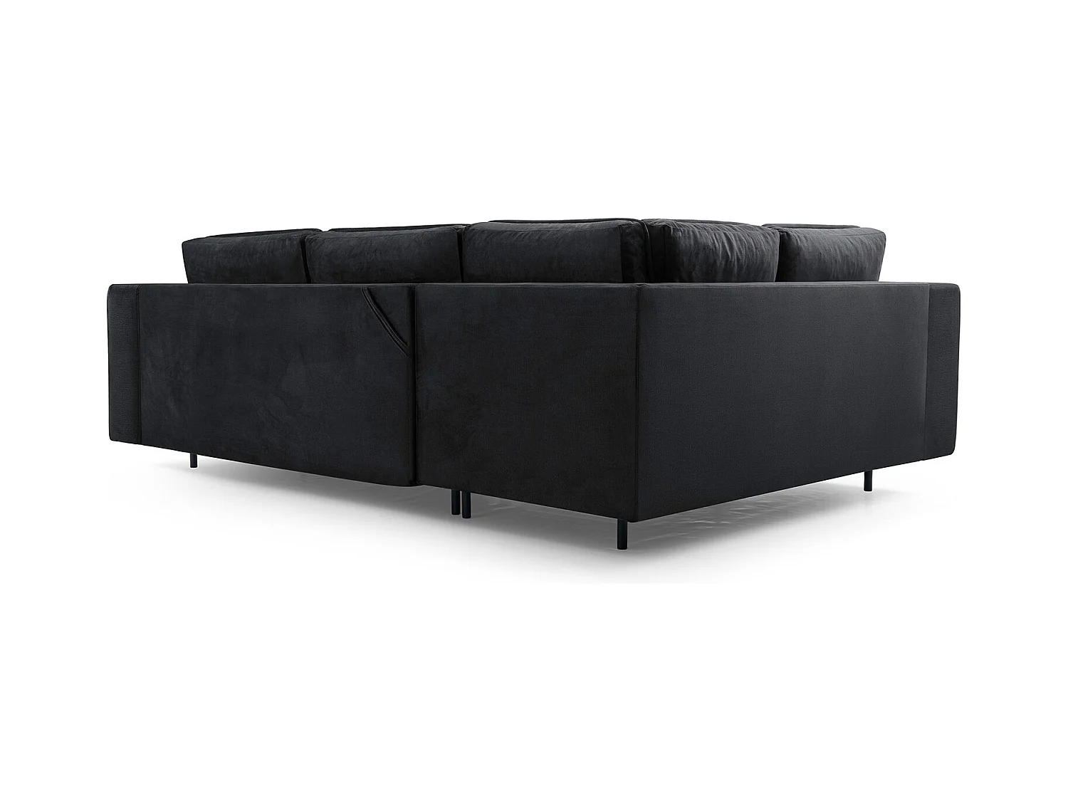 Ecksofa Akita mit Schlaffunktion & Bettkasten – Modernes Schlafsofa | Rechts 289x185x105 cm ROT