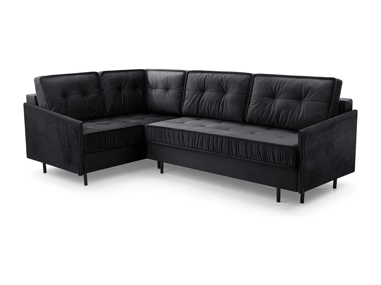 Ecksofa Akita mit Schlaffunktion & Bettkasten – Modernes Schlafsofa | Rechts 289x185x105 cm ROT