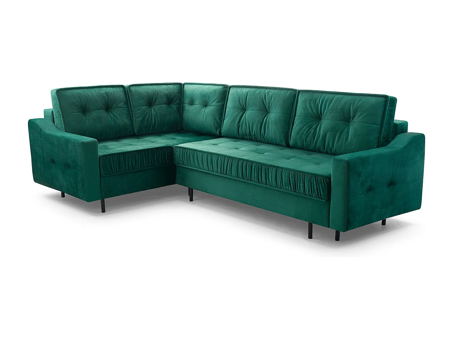 Ecksofa Akita mit Schlaffunktion & Bettkasten – Modernes Schlafsofa | Rechts 289x185x105 cm KIRSCHE