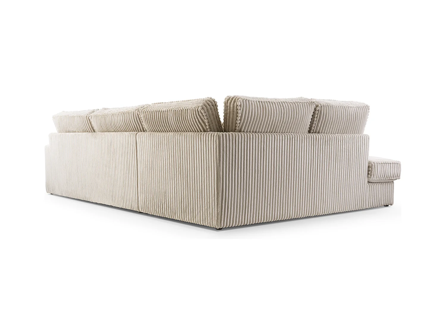 Hochwertiges Ecksofa - Modernes Sofa mit Kissen, gepolsterte Rückenlehne, bequem und stilvoll, Linkes Design 89x314x224 cm, Walnuss