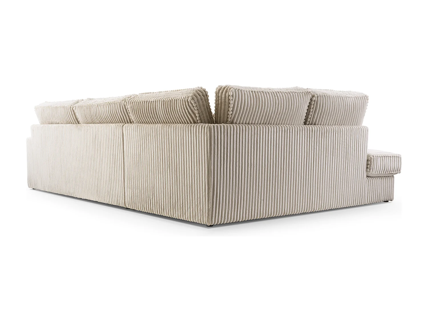 Hochwertiges Ecksofa - Modernes Sofa mit Kissen, gepolsterte Rückenlehne, bequem und stilvoll, Linkes Design 89x314x224 cm, Walnuss