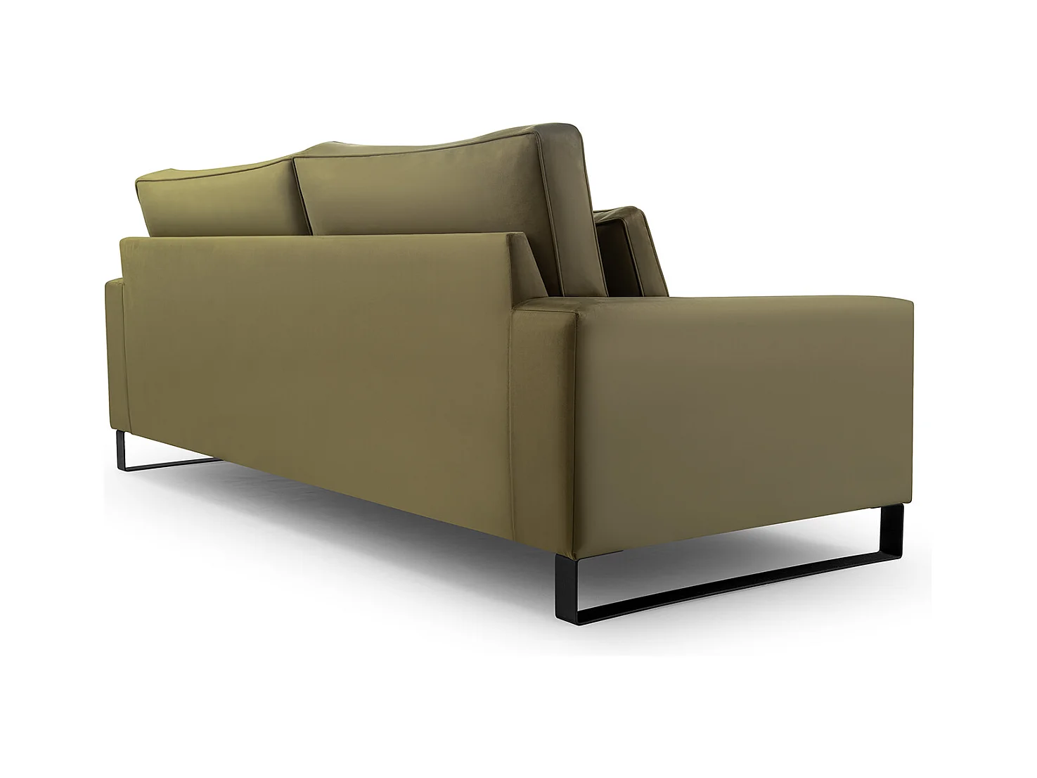 Ecksofa "CARA" – Elegantes Sofa Ohne Schlaffunktion Aus Hochwertigem APHRODITE-Stoff, 221x106x90 cm – Komfortabel & Praktisch, Farbe: CAPPUCCINO