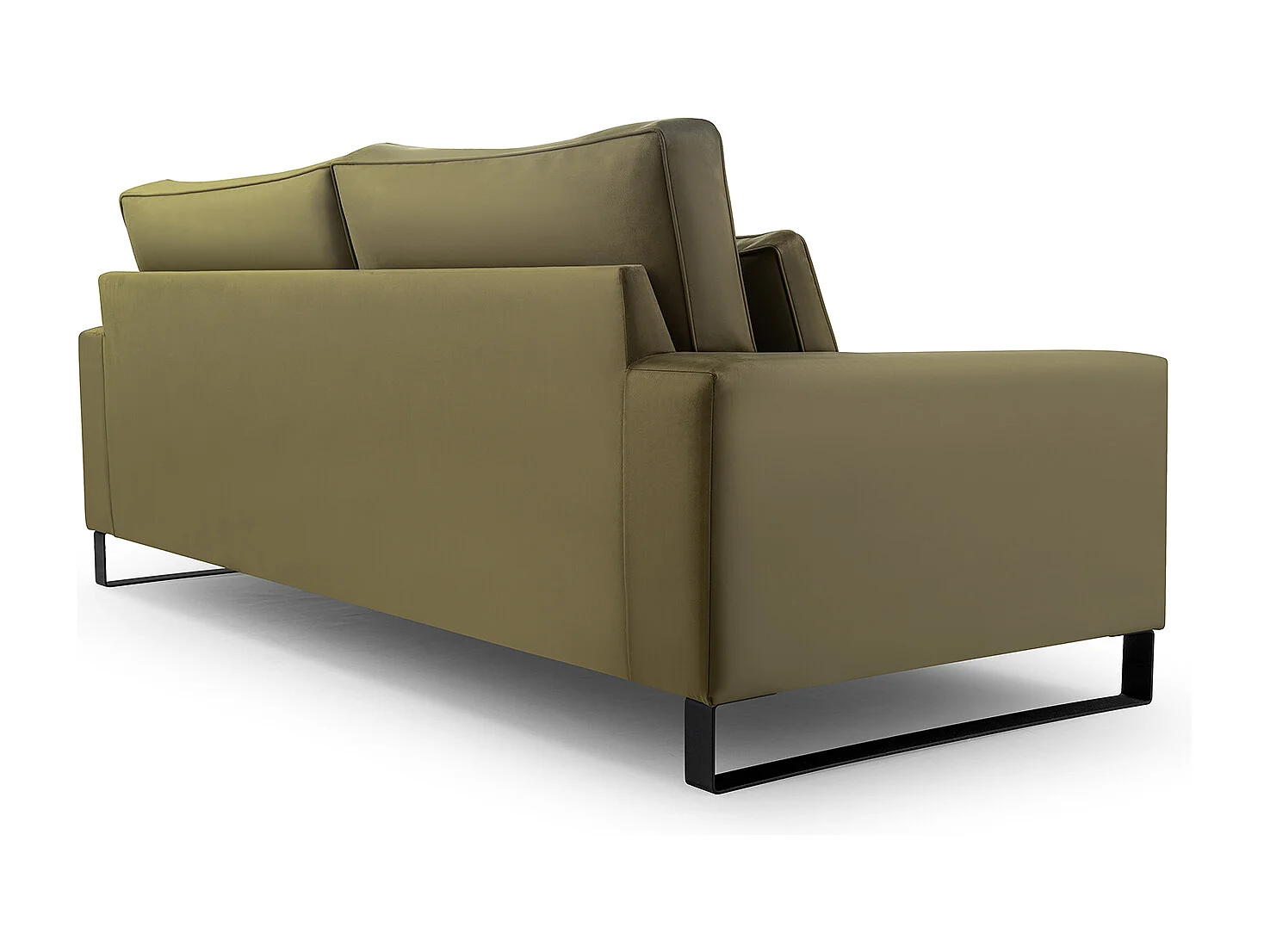 Ecksofa "CARA" – Elegantes Sofa Ohne Schlaffunktion Aus Hochwertigem APHRODITE-Stoff, 221x106x90 cm – Komfortabel & Praktisch, Farbe: CAPPUCCINO