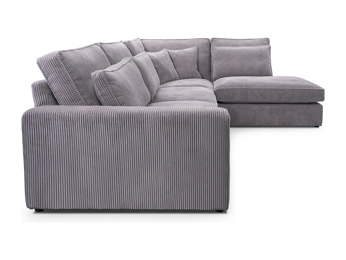 Modernes Ecksofa mit Kissen, Beste Ecke! Wohnbereich mit Bettkasten, Wave Spring Rücken, Freistehend, 89x314x224cm, Rechte Seite, Beige