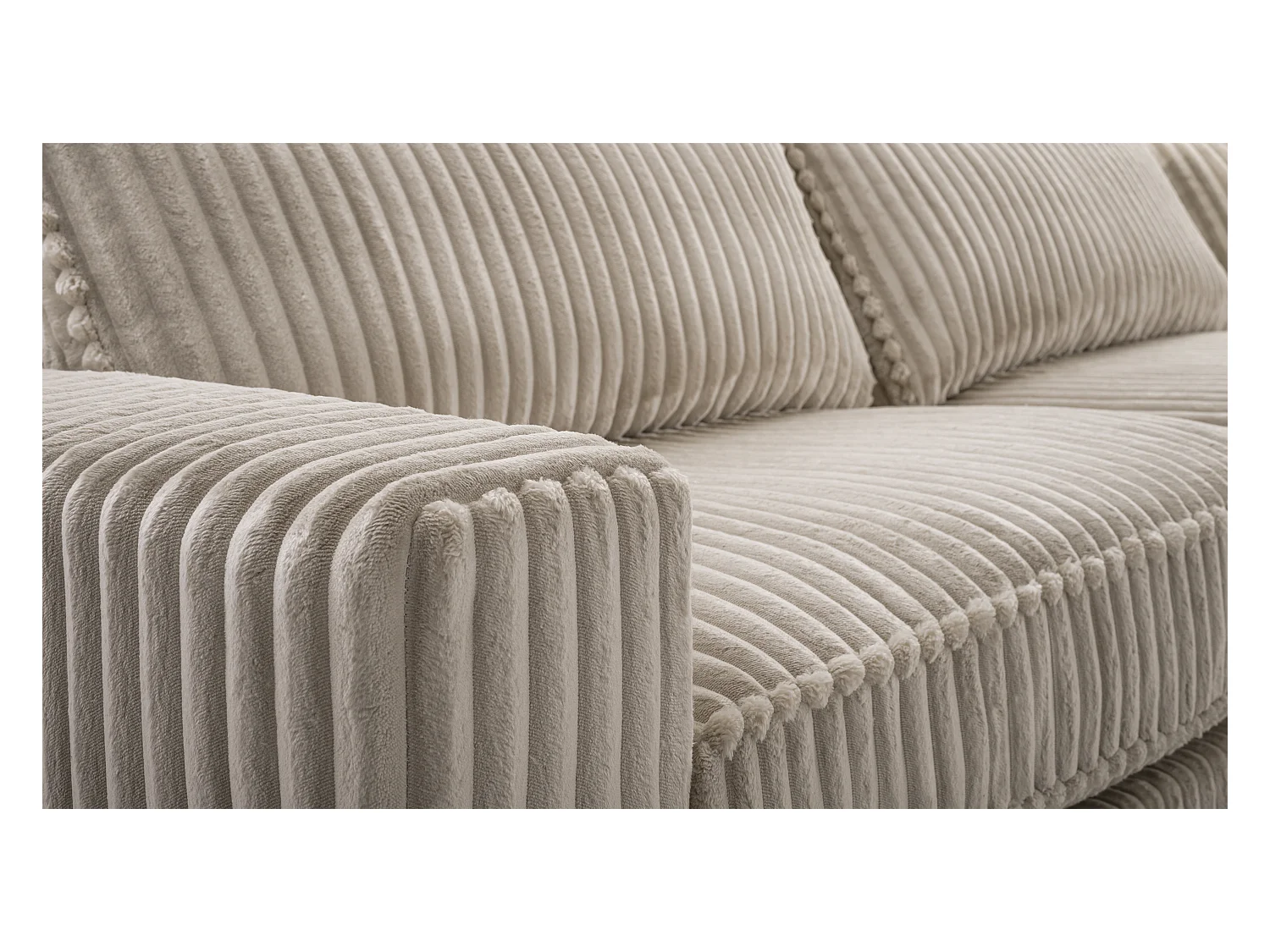 Hochwertiges Ecksofa - Modernes Sofa mit Kissen, gepolsterte Rückenlehne, bequem und stilvoll, Rechtes Design 89x314x224 cm, Grün