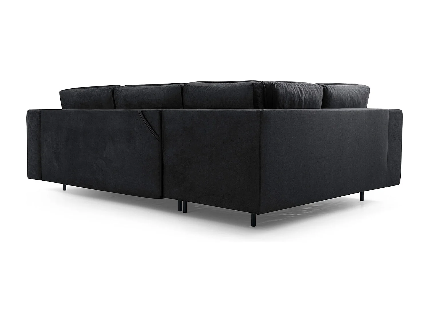 Ecksofa Akita mit Schlaffunktion & Bettkasten – Modernes Schlafsofa | Links 289x185x105 cm ROT