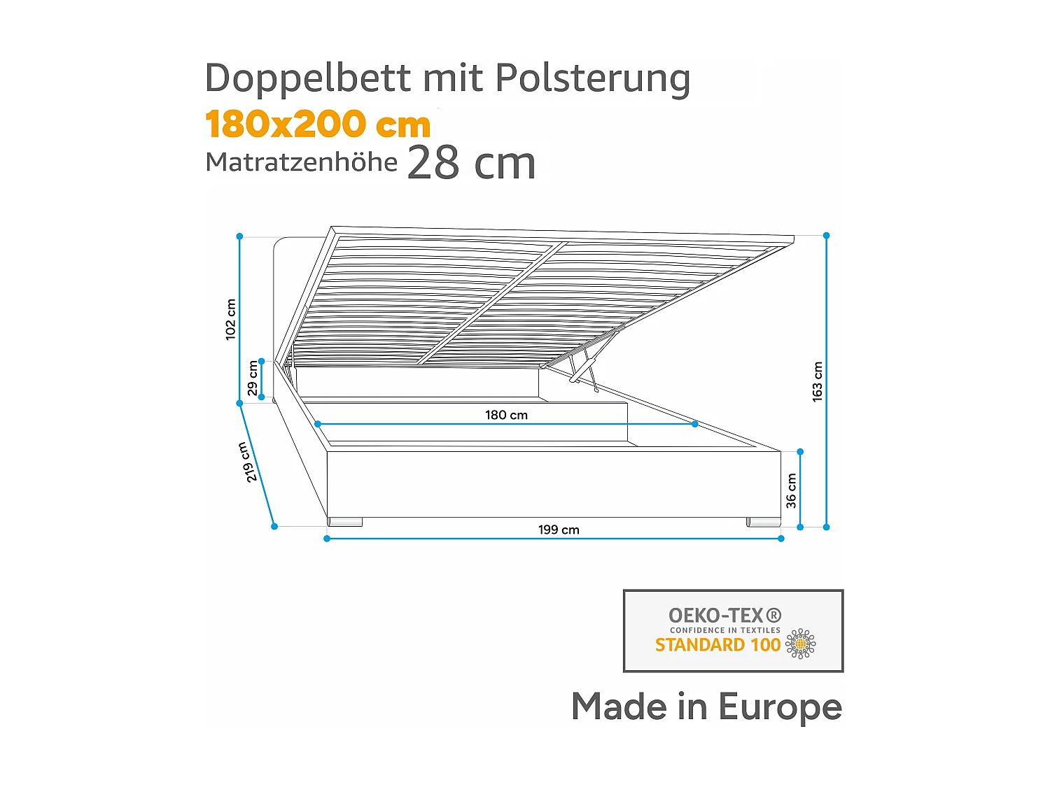 Gepolstertes Ecksofa Areo Modernes Ecksofa mit Stauraum,Freistehend Holzbeine,Komfortschaum Polsterung,Rechtsseitige Anordnung,Grau,89x229x153cm