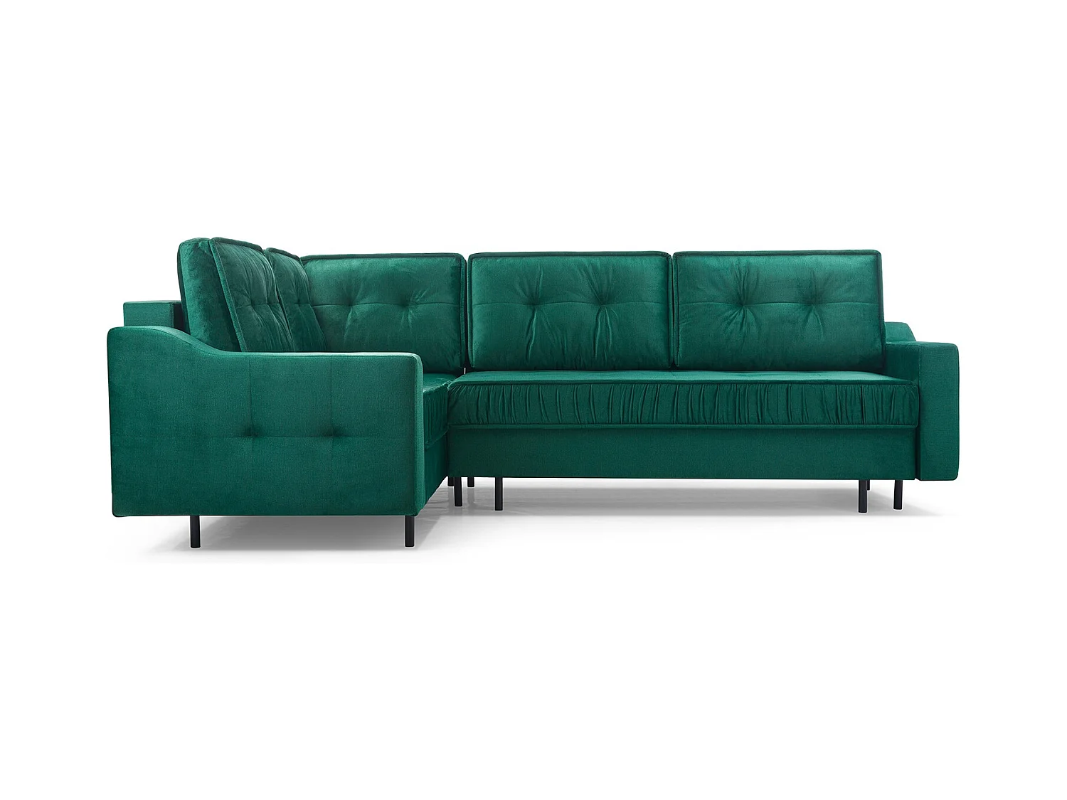 Ecksofa Akita mit Schlaffunktion & Bettkasten – Modernes Schlafsofa | Links 289x185x105 cm GOLD