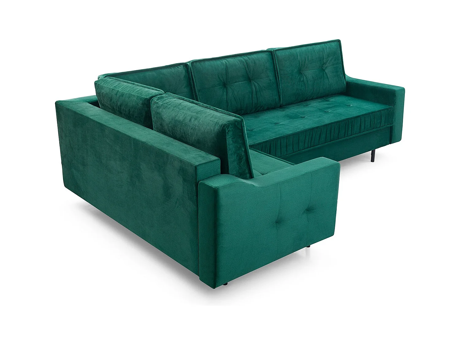 Ecksofa Akita mit Schlaffunktion & Bettkasten – Modernes Schlafsofa | Links 289x185x105 cm GOLD