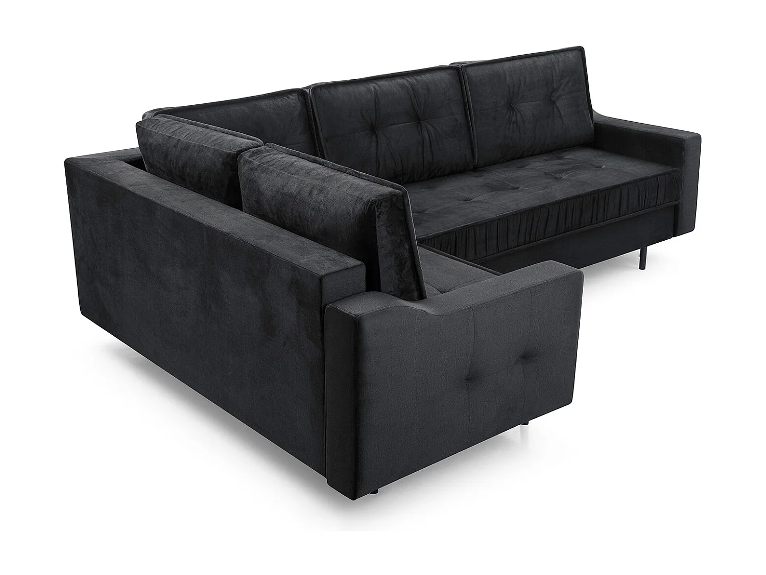 Ecksofa Akita mit Schlaffunktion & Bettkasten – Modernes Schlafsofa | Links 289x185x105 cm GRÜN
