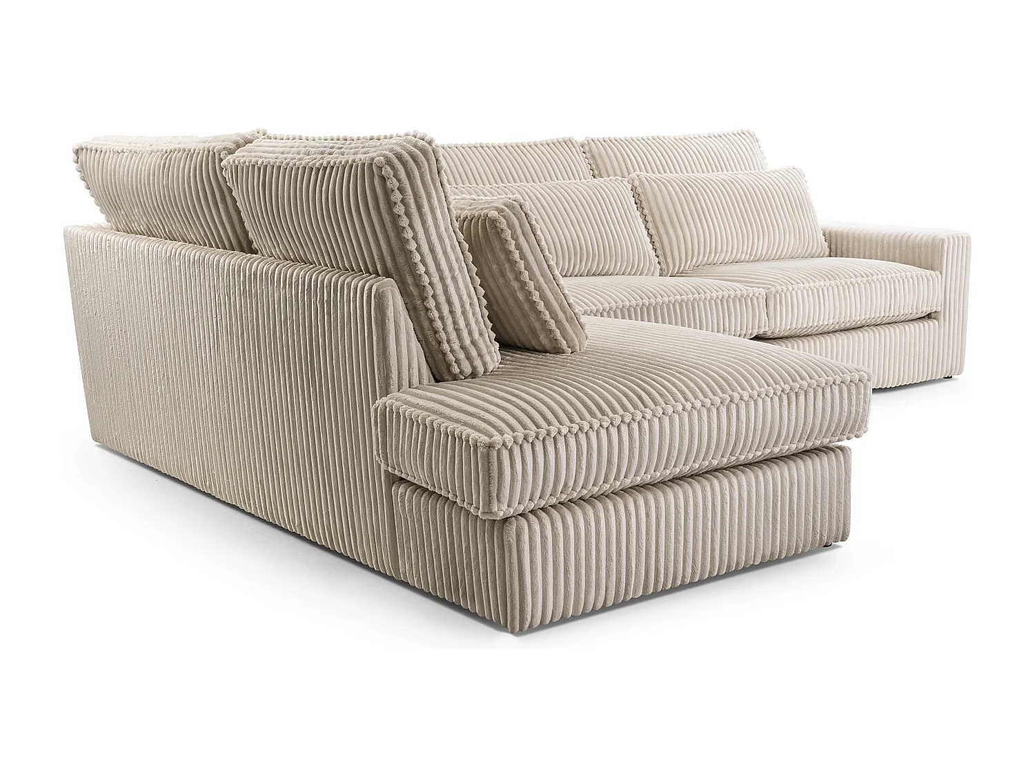 Wysokiej jakości narożnik - nowoczesna sofa z poduszkami, tapicerowanym oparciem, wygodna i stylowa, wzór lewy 89x314x224 cm, czarny