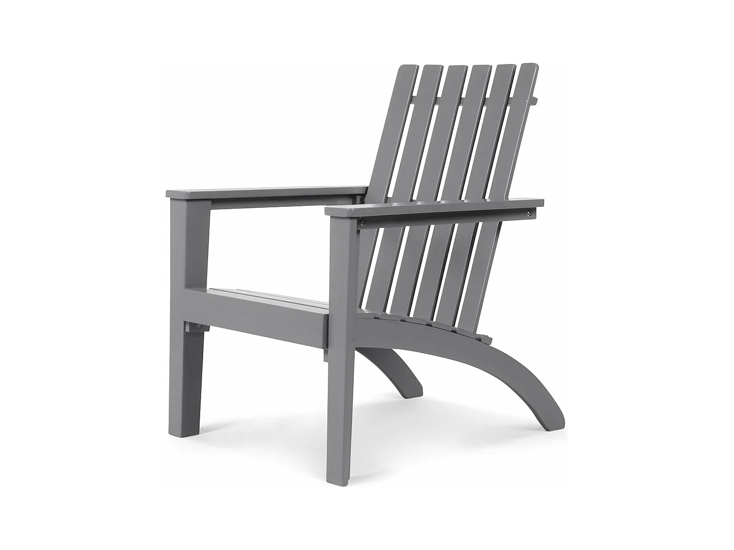 Adirondack Adirondack Chair van acaciahout, tuinstoel, belastbaar tot 160 kg, voor tuin, terras (grijs)AB92824