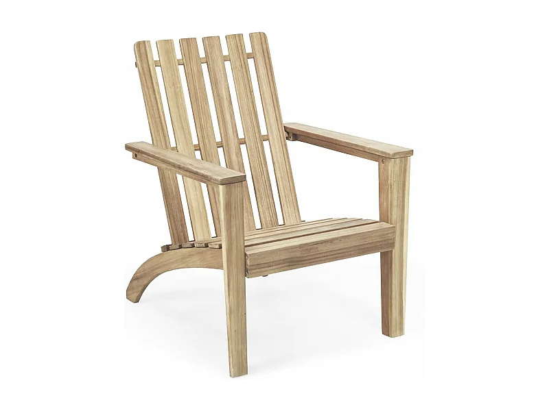 Adirondack Adirondack Chair van acaciahout, tuinstoel, belastbaar tot 160 kg, voor tuin, terras (grijs)AB92824