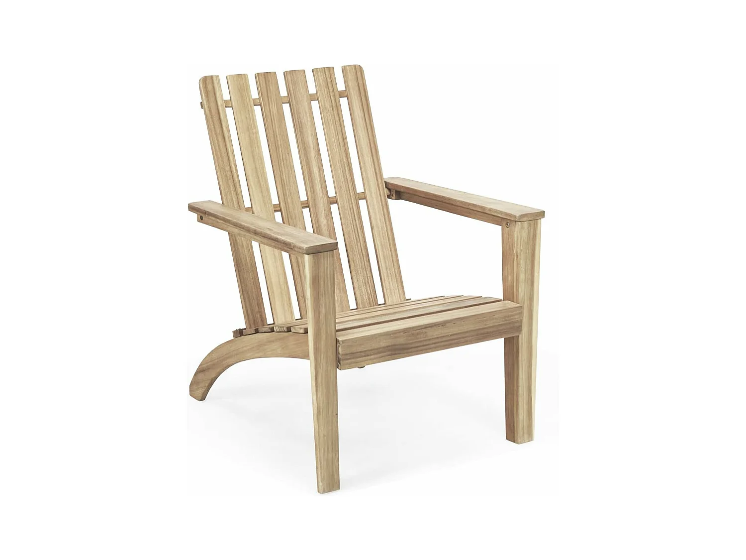 Adirondack Adirondack Chair van acaciahout, tuinstoel, belastbaar tot 160 kg, voor tuin, terras (grijs)AB92824