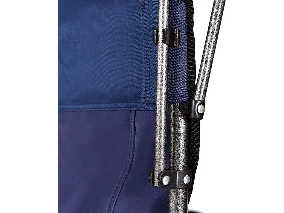 Campingstoel met luifel, strand klapstoel met bekerhouder, gepolsterde armleuning,lichte draagbare strandstoel,strand, kamp (Blauw)AB5862