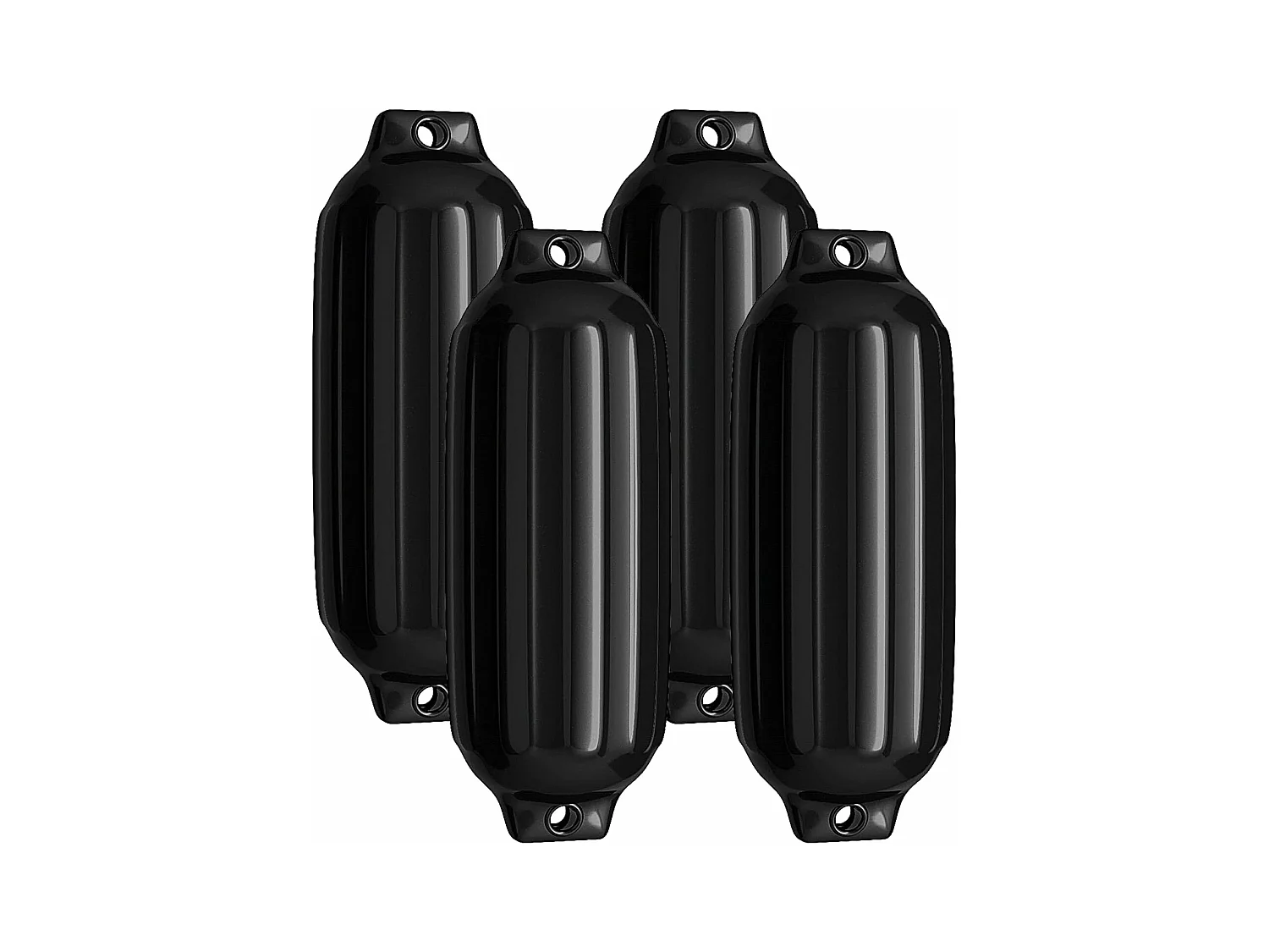 Set van 4 bootsspatels langespatels kogelspatbord set boot bescherming brug spatbord (68,5 x 21,5 cm, zwart)AB4784