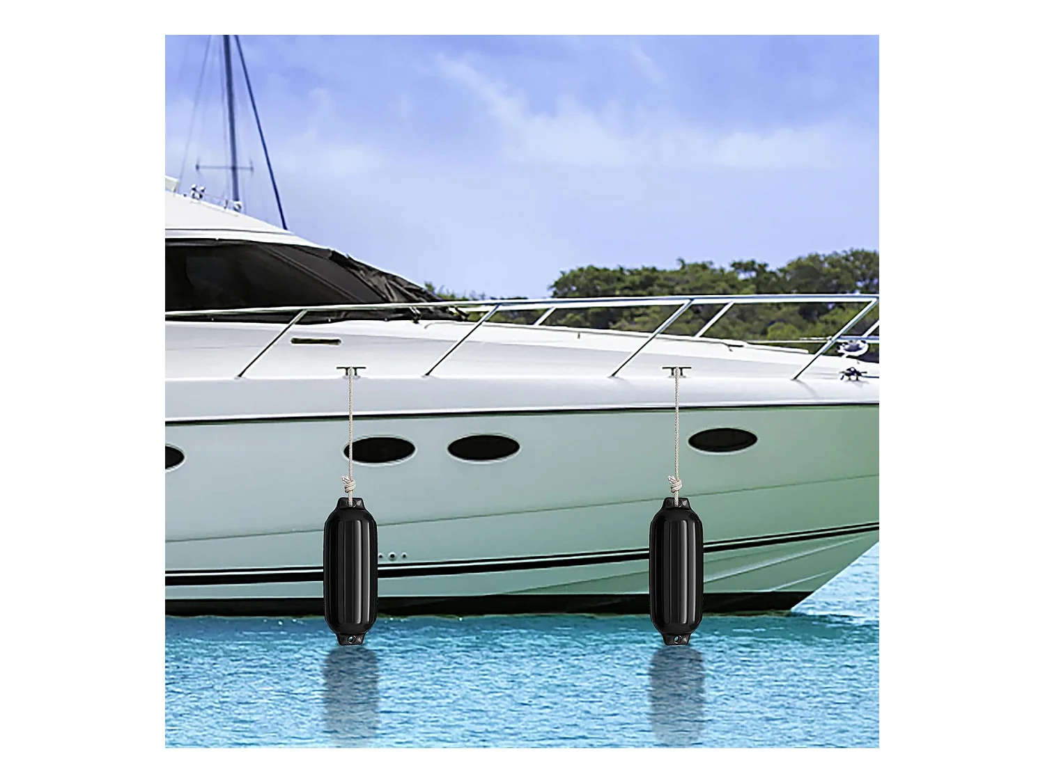 Set van 4 bootsspatels langespatels kogelspatbord set boot bescherming brug spatbord (68,5 x 21,5 cm, zwart)AB4784