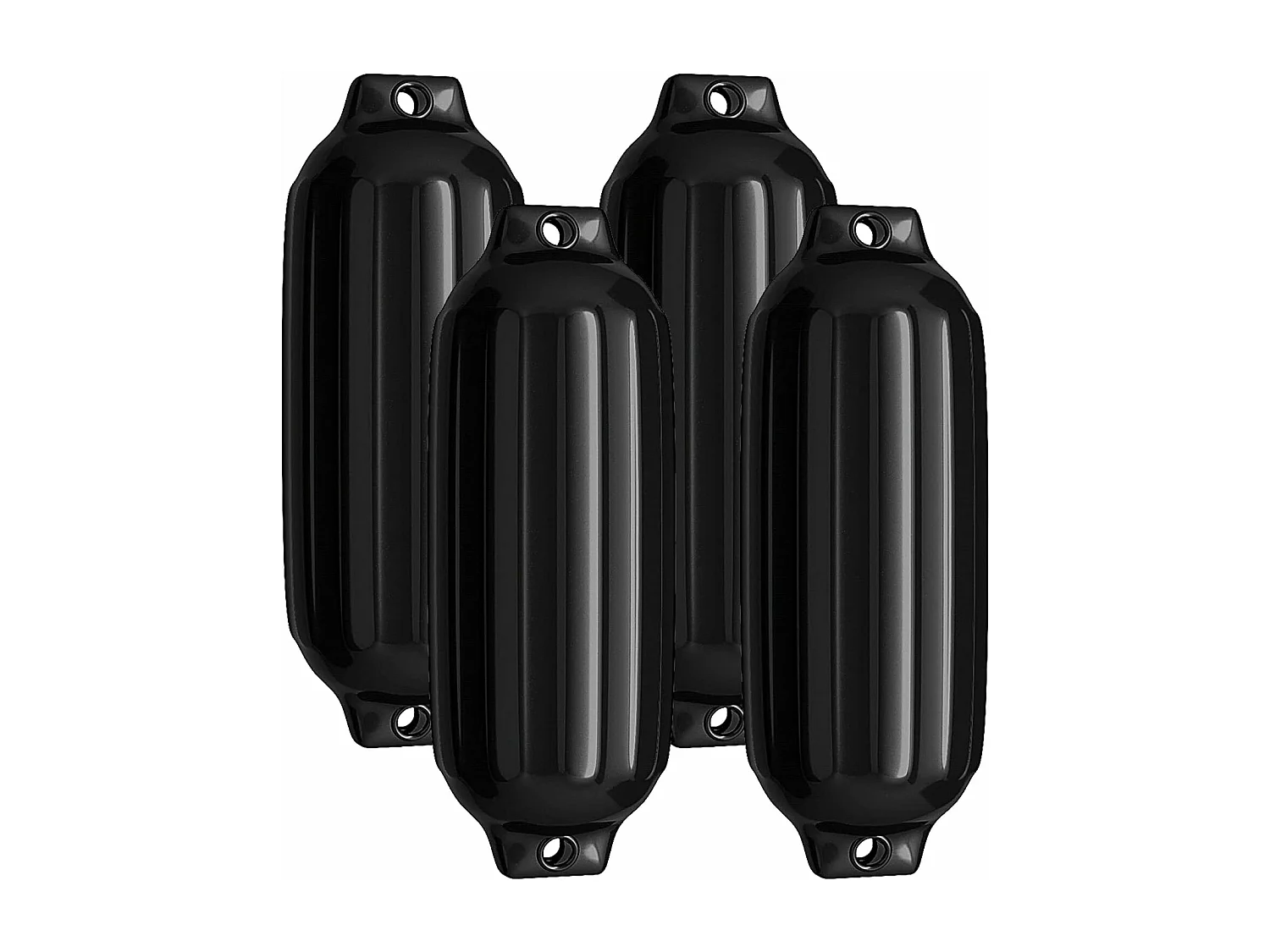 Set van 4 bootsspatels langespatels kogelspatbord set boot bescherming brug spatbord (68,5 x 21,5 cm, zwart)AB4784