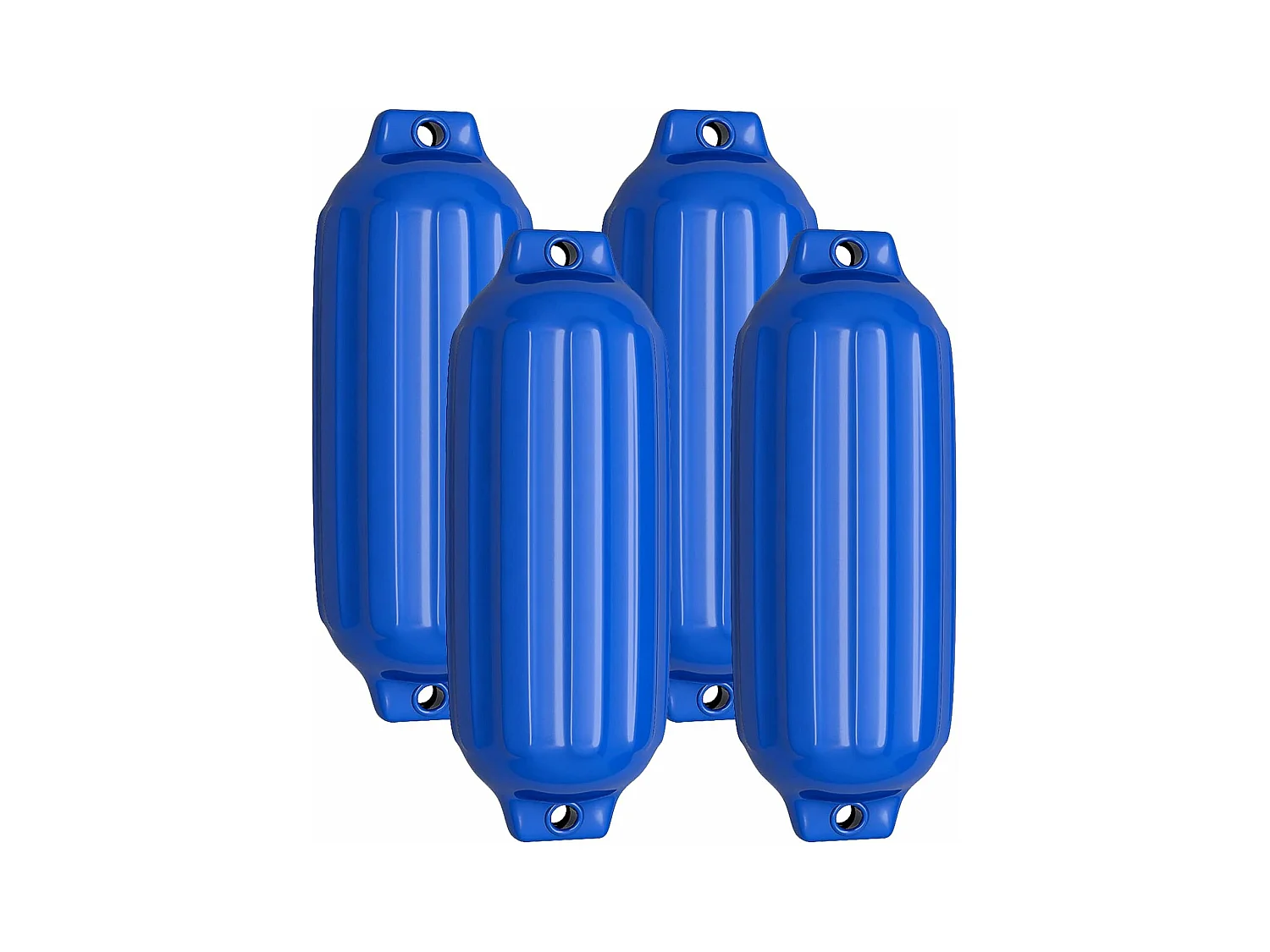 Set van 4 bootswillen lange spatborden kogelspatbord set boot bescherming brug spatbord (58 x 16,5 cm, zwart)AB4783