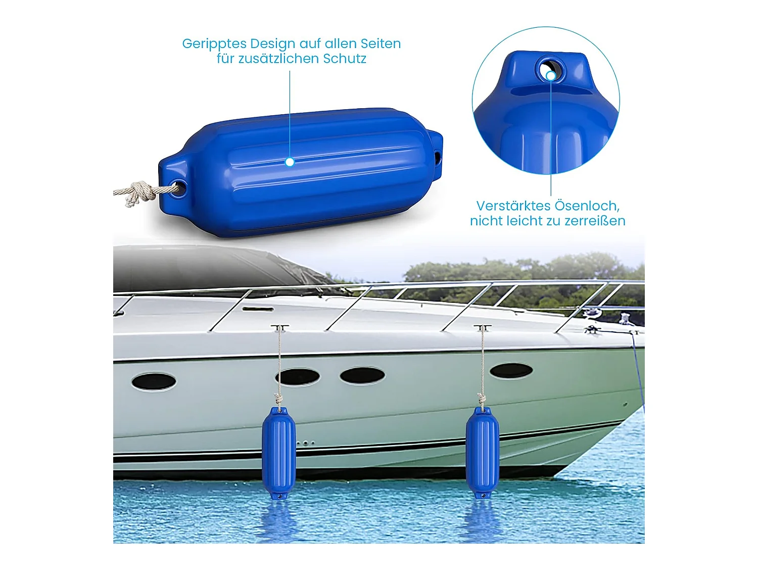 Set van 4 bootswillen lange spatborden kogelspatbord set boot bescherming brug spatbord (58 x 16,5 cm, zwart)AB4783