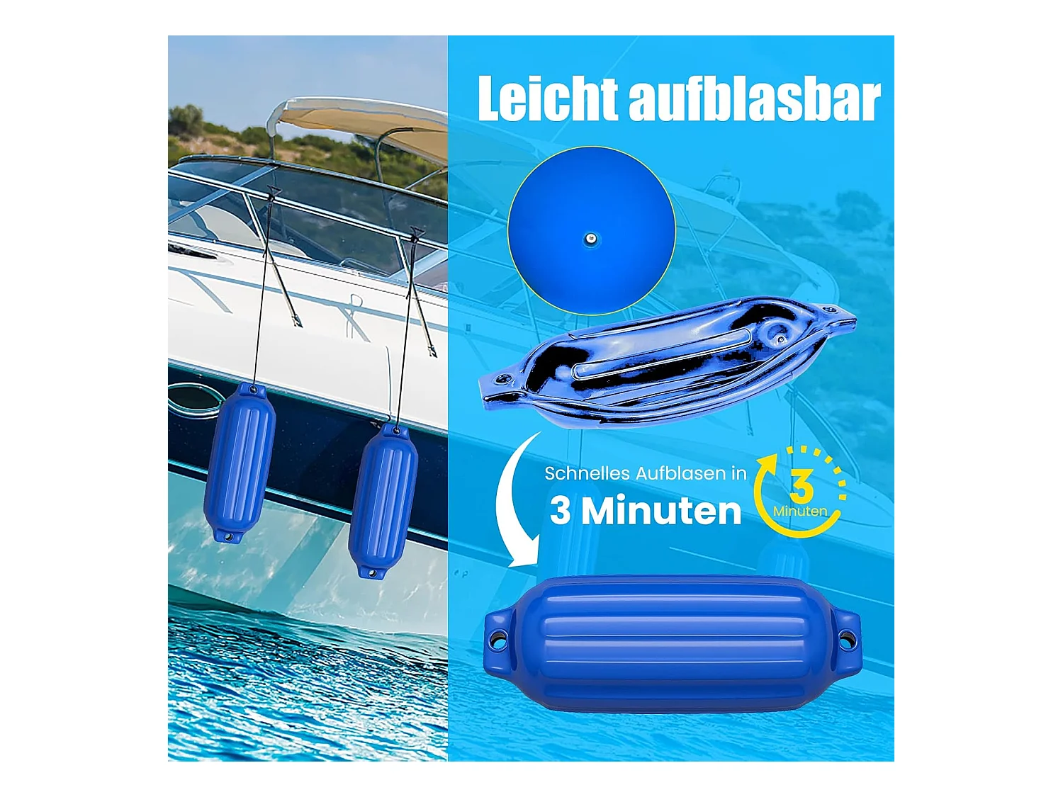 Set van 4 bootswillen lange spatborden kogelspatbord set boot bescherming brug spatbord (58 x 16,5 cm, zwart)AB4783