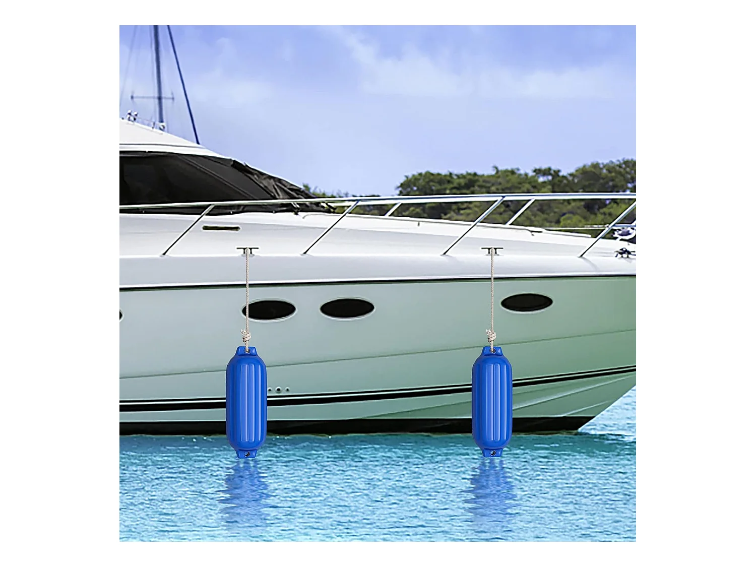 Set van 4 bootswillen lange spatborden kogelspatbord set boot bescherming brug spatbord (58 x 16,5 cm, zwart)AB4783