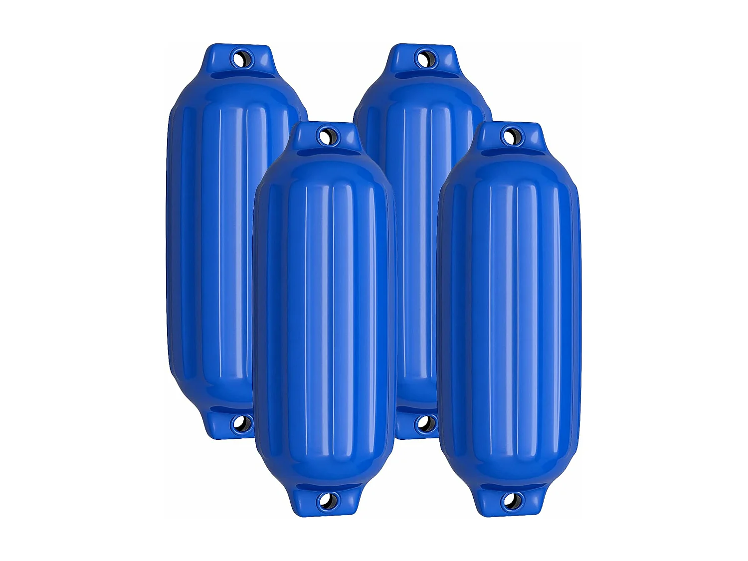 Set van 4 bootswillen lange spatborden kogelspatbord set boot bescherming brug spatbord (58 x 16,5 cm, zwart)AB4783