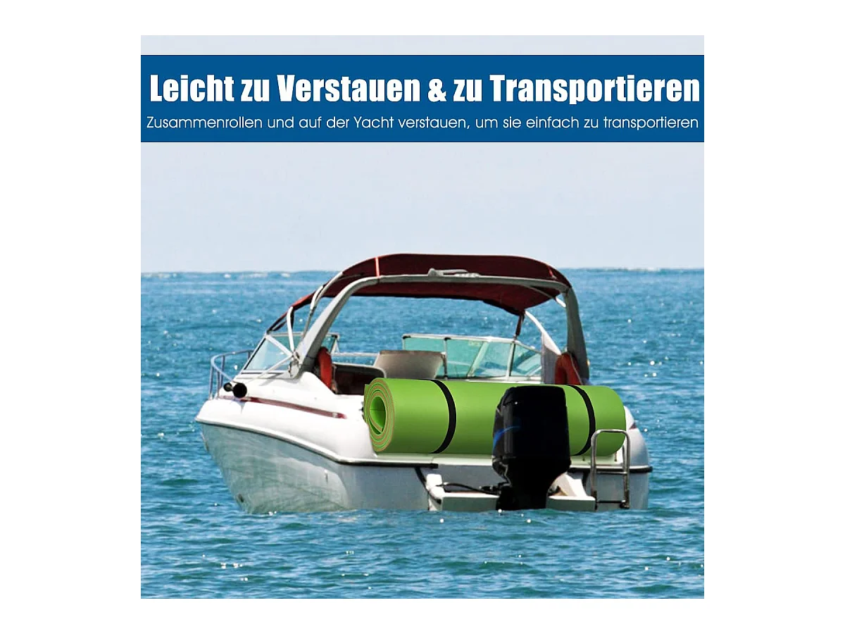 355x183cm waterhangmat, drijvende watermat tot 400 kg belastbaar, zwemmat, zwembed, waterligstoel voor zee, meer, zwembad, strand (groen)AB92419