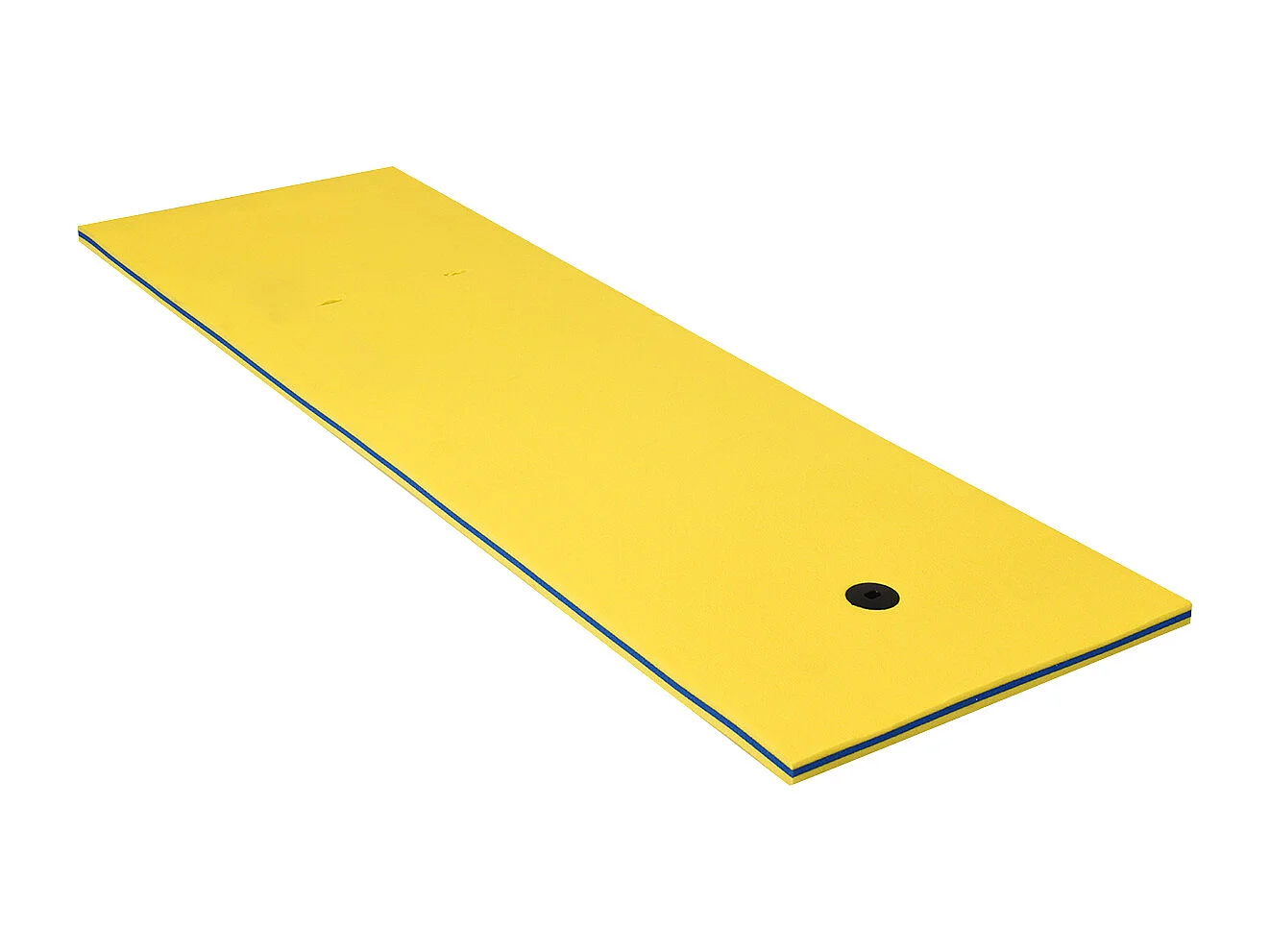 Zwemmat 210x66 cm, drijvende watermat tot 60 kg belastbaar,van scheurbestendig XPE-schuim,waterhangmat voor kinderen en volwassenen (geel)AB92211