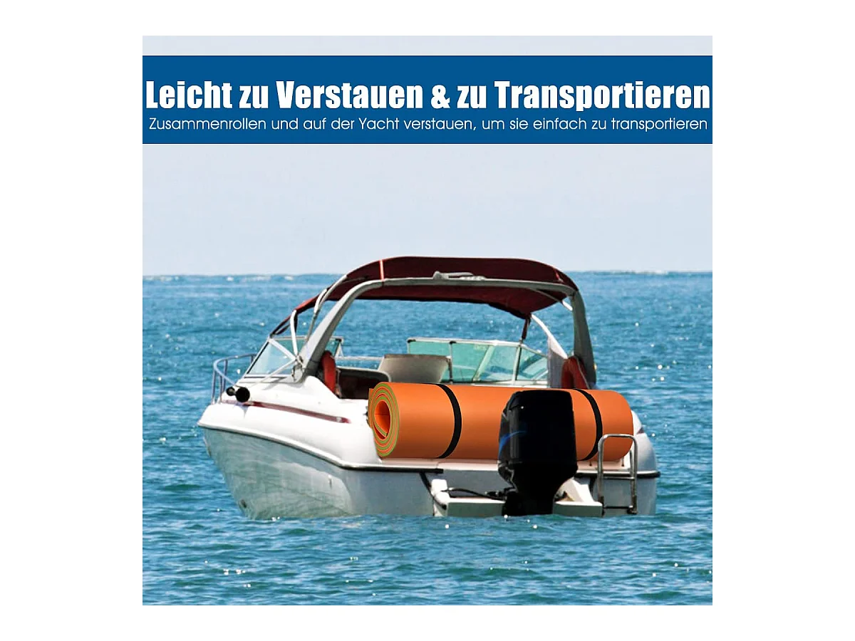 355x183cm waterhangmat, drijvende watermat tot 400 kg belastbaar, zwemmat, zwembed, waterligstoel voor zee, meer, zwembad, strand (oranje)AB92419