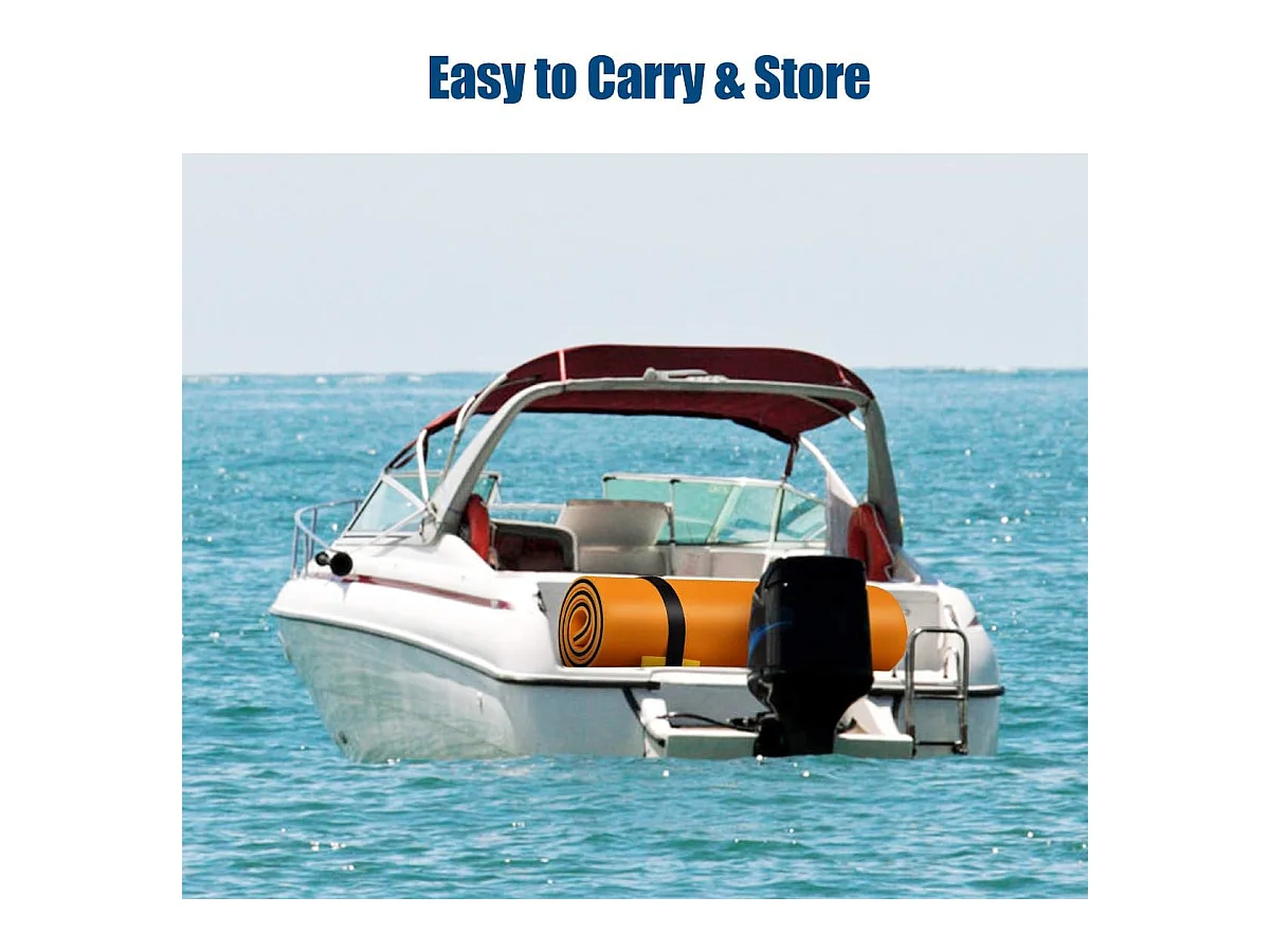 Zwemmat 210x66cm, drijvende watermat tot 60 kg belastbaar,van scheurbestendig XPE-schuim,waterhangmat voor kinderen en volwassenen (oranje)AB92211