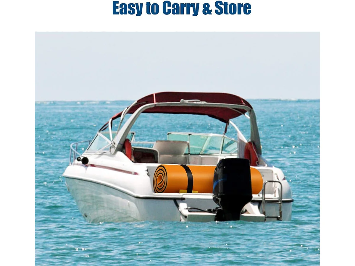 Zwemmat 210x66cm, drijvende watermat tot 60 kg belastbaar,van scheurbestendig XPE-schuim,waterhangmat voor kinderen en volwassenen (oranje)AB92211