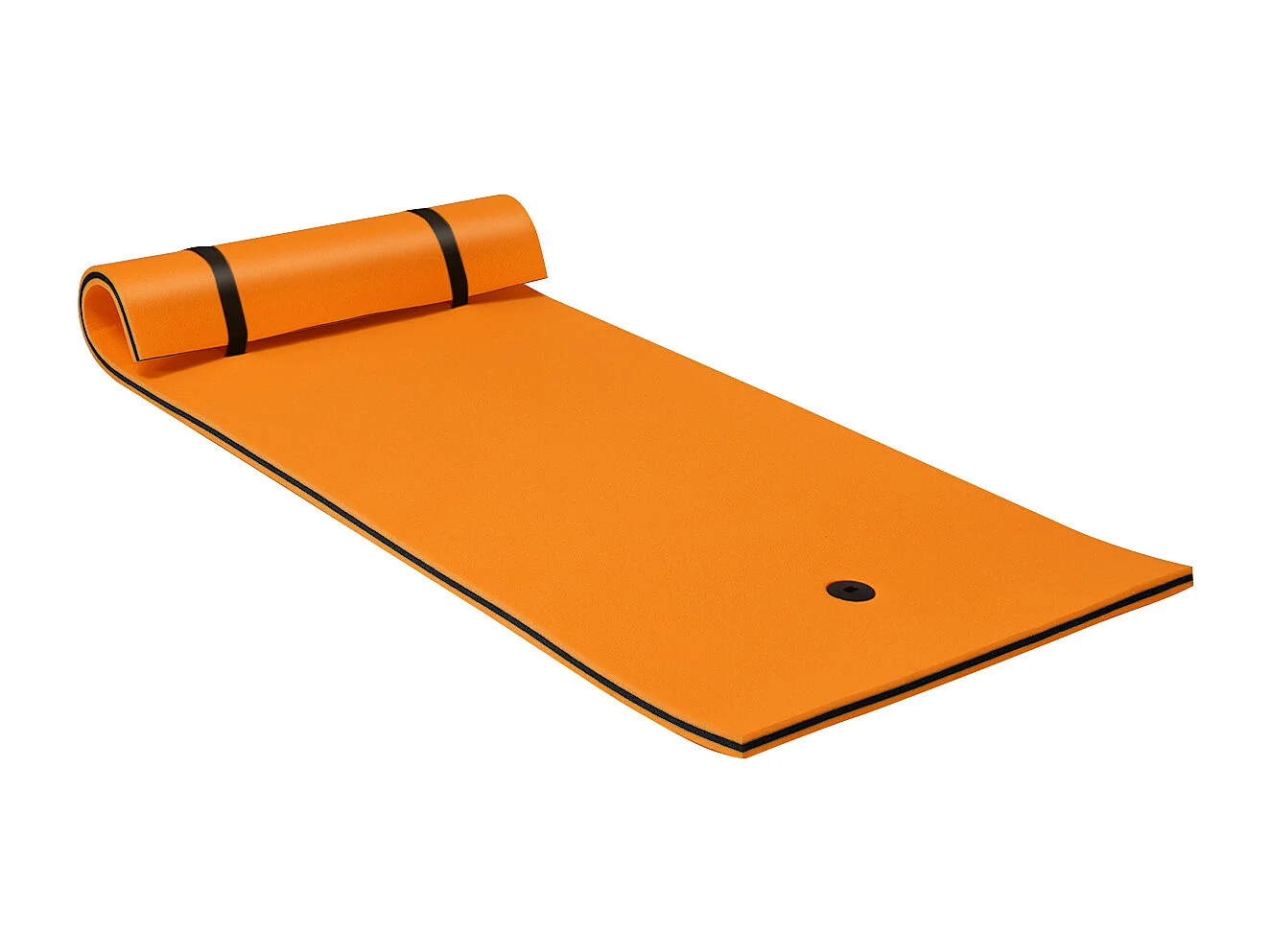 220 cm x 90 cm Drijvend Water Mat, Persoonlijke Drijvende Oase Schuim Mat voor Recreatie en Ontspanning,Geel+Blauw / Oranje+Zwart (Oranje)AB92210