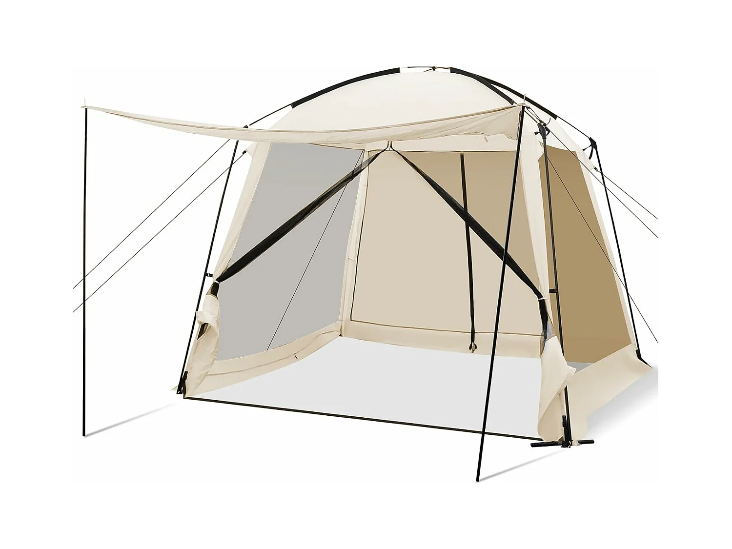 Tent voor 6-8 personen, campingtent met voortent, waterdicht, familietent met draagtas voor trekking, kamperen ZB33654