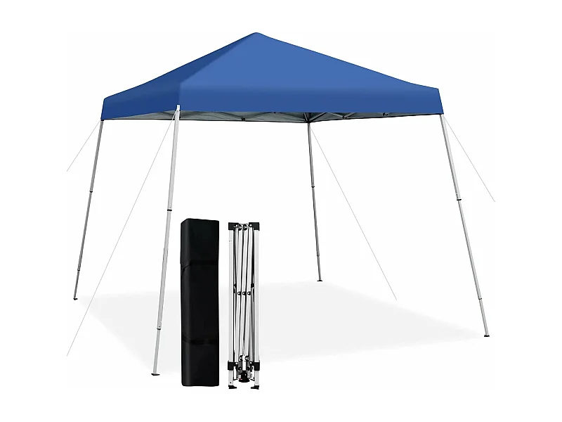 3x3m vouwpaviljoen, pop-up tuinpaviljoen, paviljoen, opvouwbaar, uv-bescherming 50+, verstelbaar op 3 hoogteniveaus, voor strand, camping ZB32060