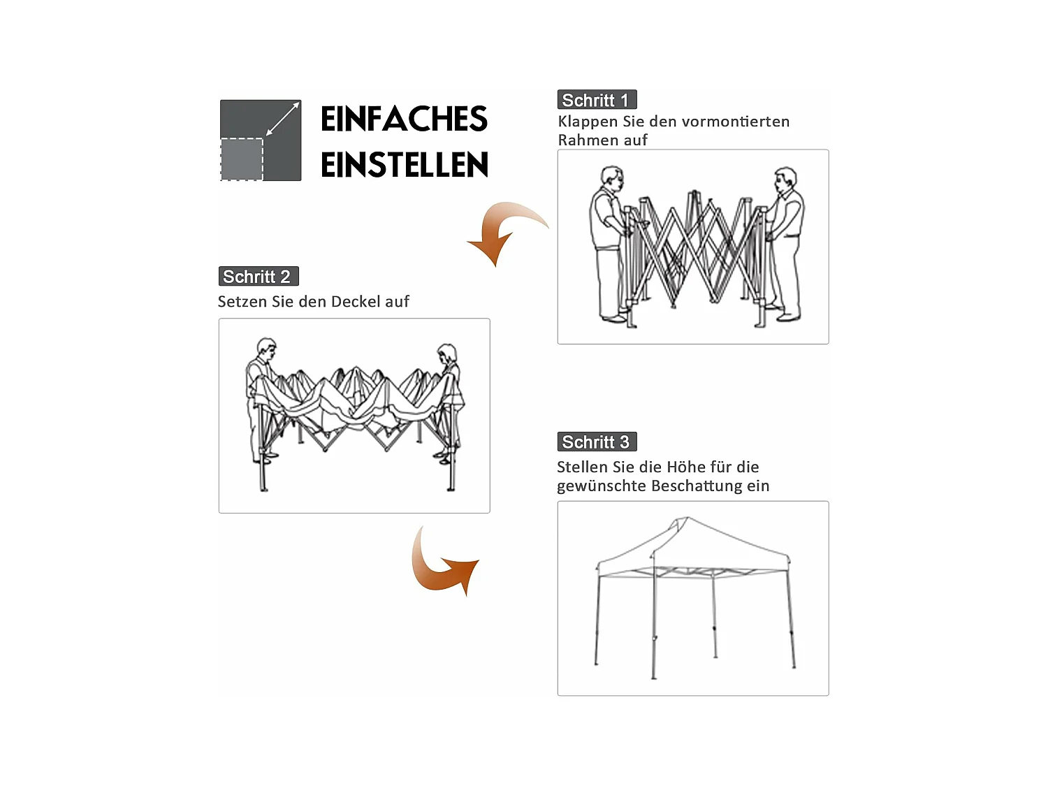 3 x 3 m paviljoen, vouwpaviljoen, winterbestendig, uv-bescherming 50+, in hoogte verstelbaar tuinpaviljoen,voor tuin, bruiloft, feest,AB92870