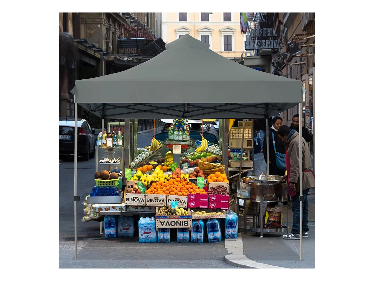 3 x 3 m paviljoen, vouwpaviljoen, winterbestendig, uv-bescherming 50+, in hoogte verstelbaar tuinpaviljoen,voor tuin, bruiloft, feest,AB92870