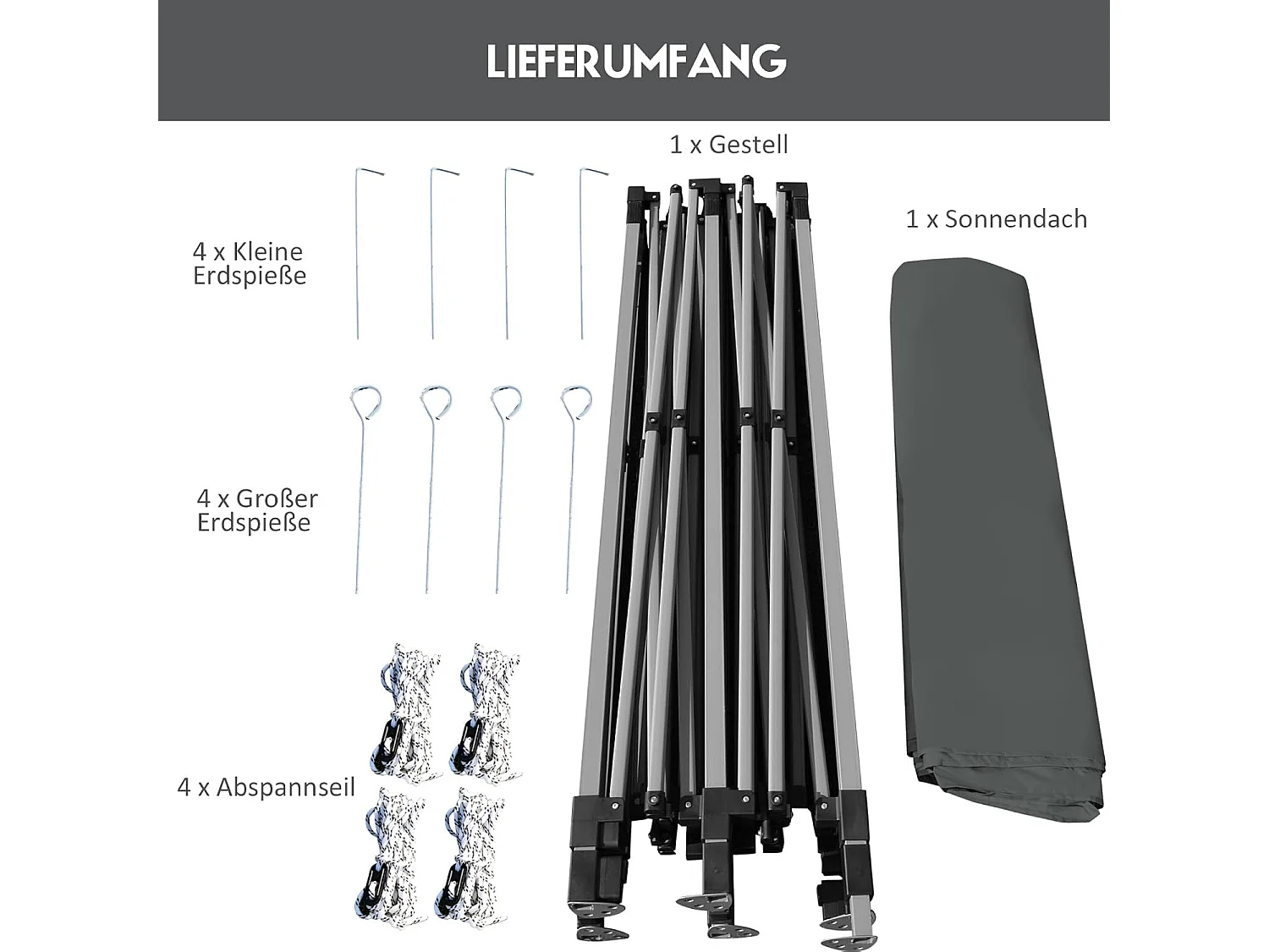 3 x 3 m paviljoen, vouwpaviljoen, winterbestendig, uv-bescherming 50+, in hoogte verstelbaar tuinpaviljoen,voor tuin, bruiloft, feest,AB92870
